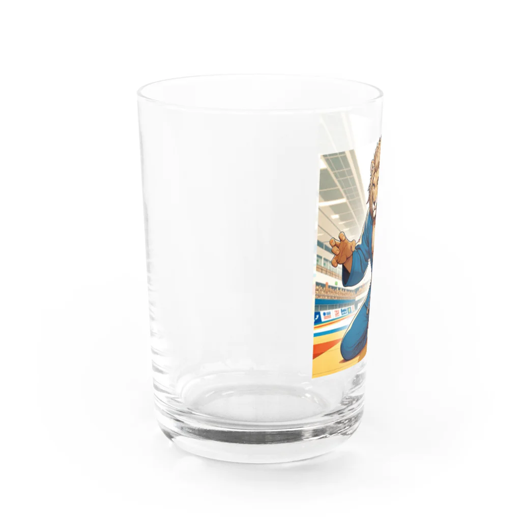 GANZのライオン柔道師範 Water Glass :left