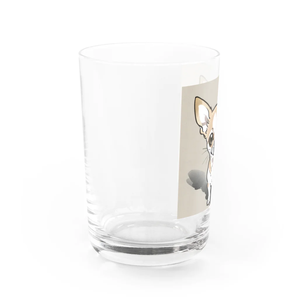 ai美女ショップのチワワのこてつ Water Glass :left