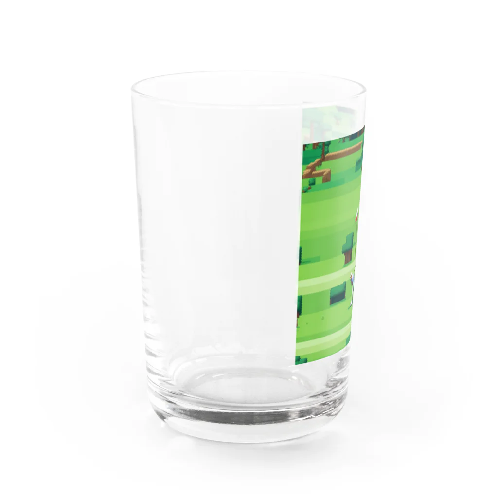 クロスクリエイティブのゴルフをするゴリラ Water Glass :left