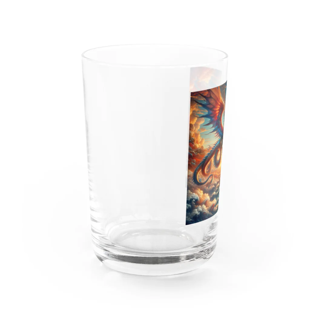 the blue seasonの昇運の龍 - 運龍飛翔 Water Glass :left