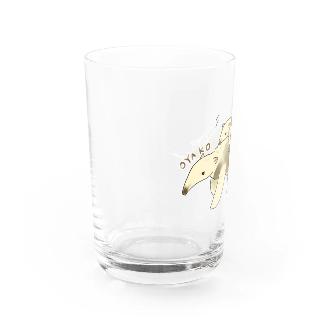 魅螺驅琉工房のおやこありくい Water Glass :left