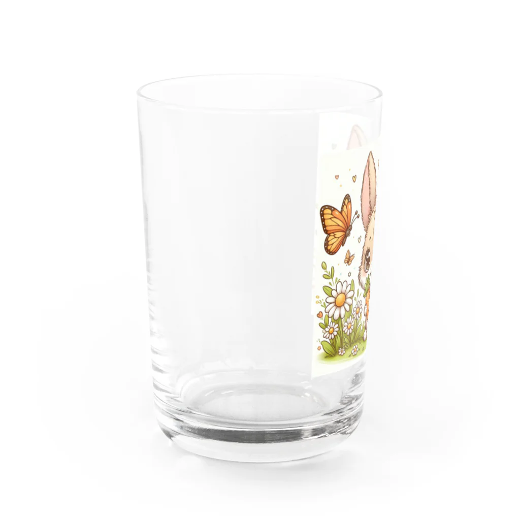 激カワポテぐっずの茶色の乙女ウサちゃん♡ Water Glass :left