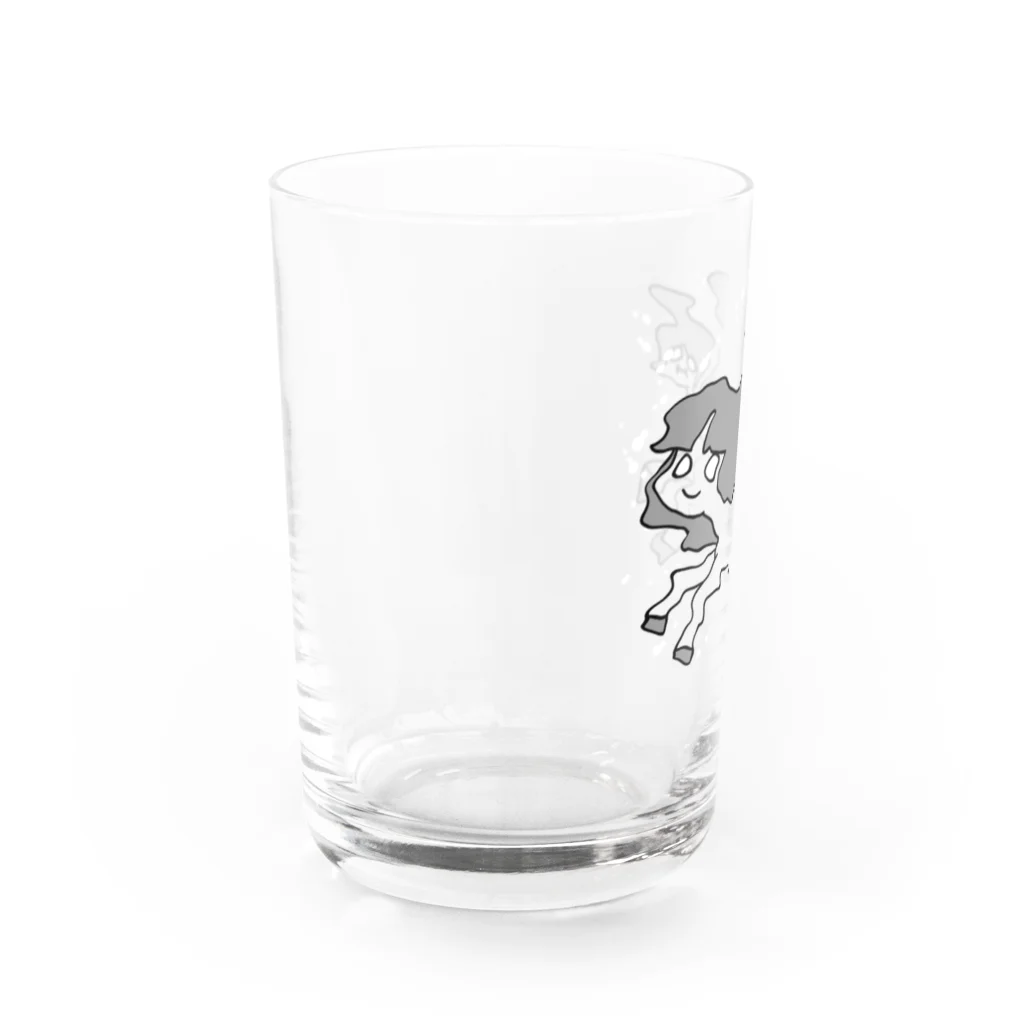 キノコマニアックの泳げ！麻理子ちゃん(背景なし) Water Glass :left