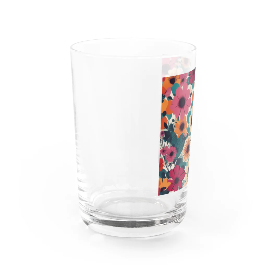 NATSUMAKITSUNEの北欧風　花柄　マリメッコ風 Water Glass :left