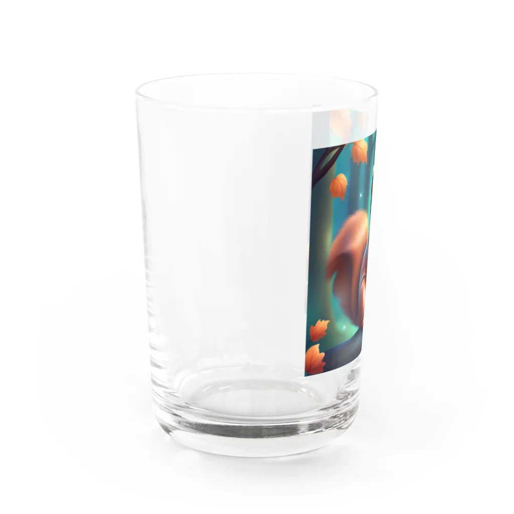 emi0215の可愛いリスのイラストグッズ Water Glass :left