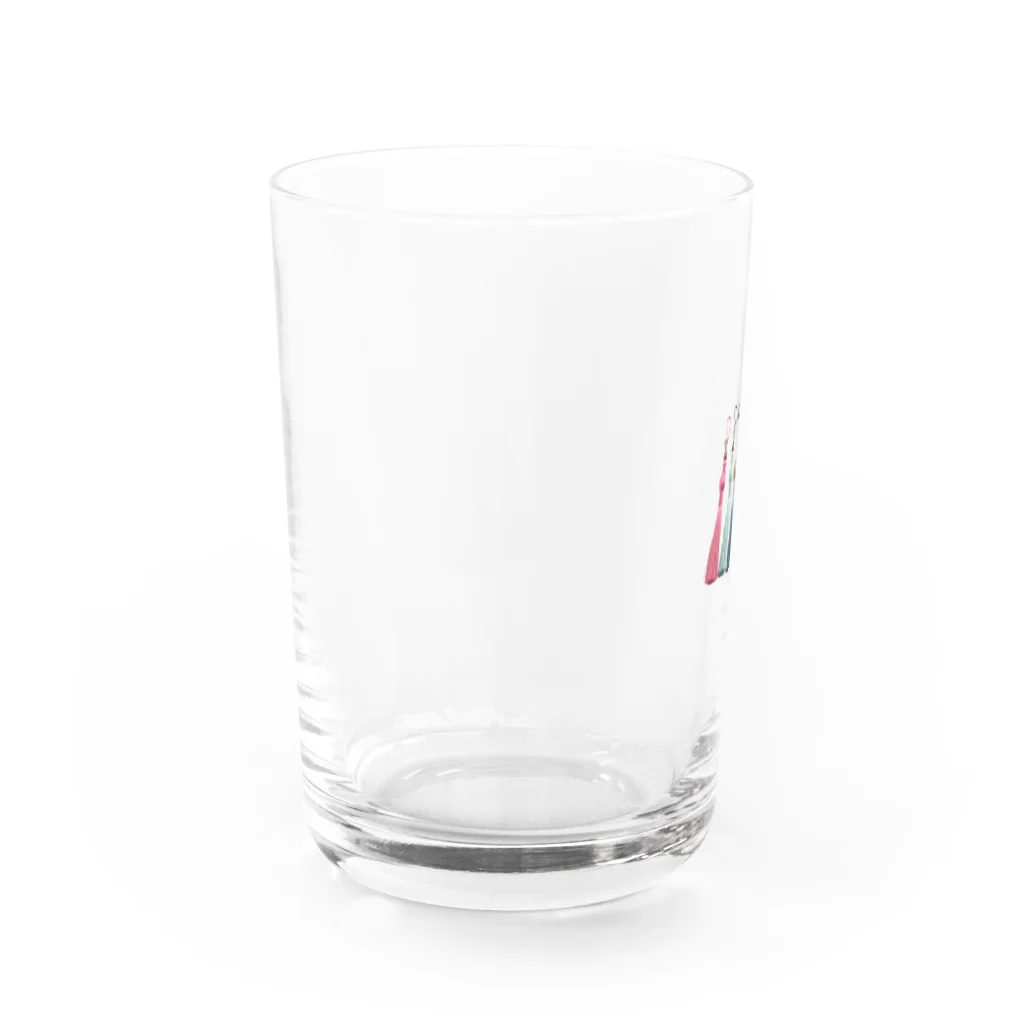 motsunabeeの華やかなタッセル柄アイテム！Tシャツ、靴下、マグカップ、ブランケットをお見逃しなく！ Water Glass :left