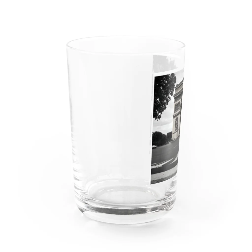 ai美女ショップの凱旋門モノクロ⛩ Water Glass :left