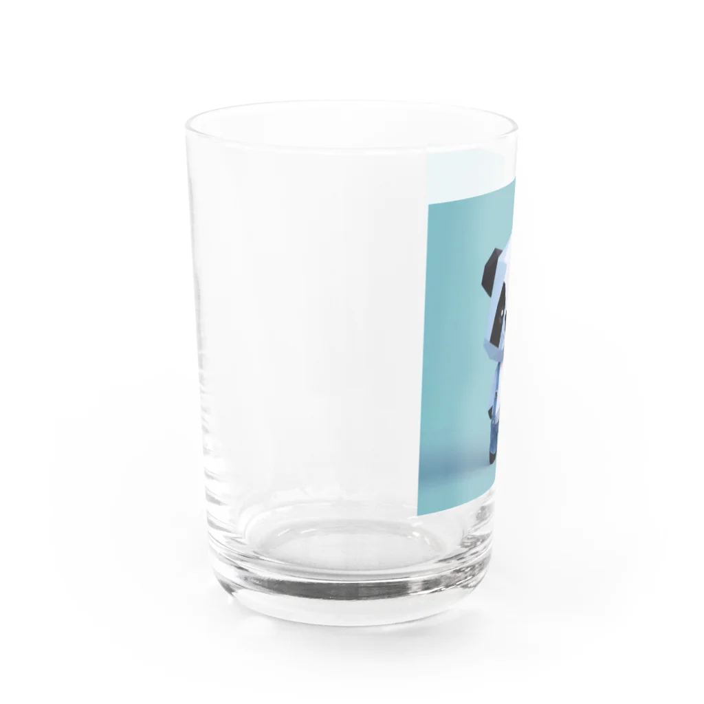 あたらしいぱんだやさんのオーバーオール子パンダ Water Glass :left