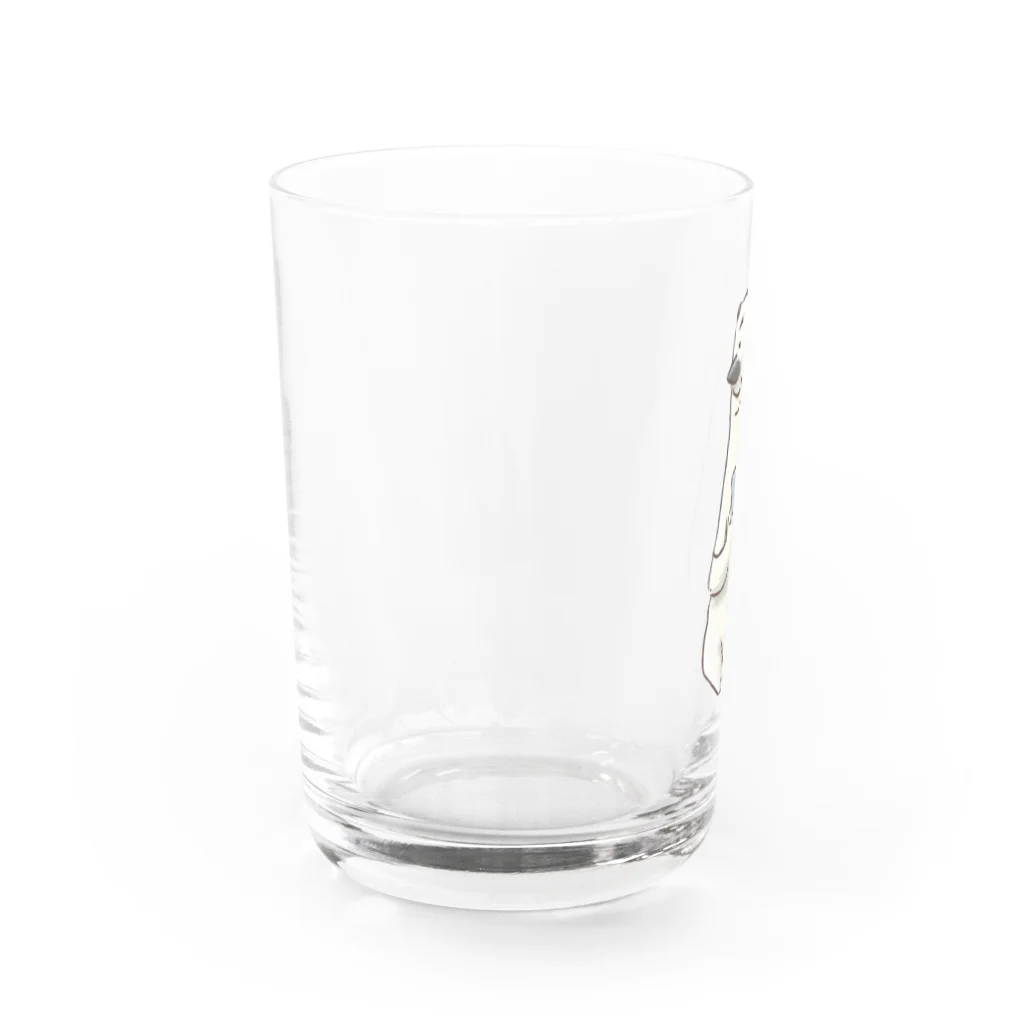 しろくまショップピコピコのスマホを楽しむしろくまさん Water Glass :left