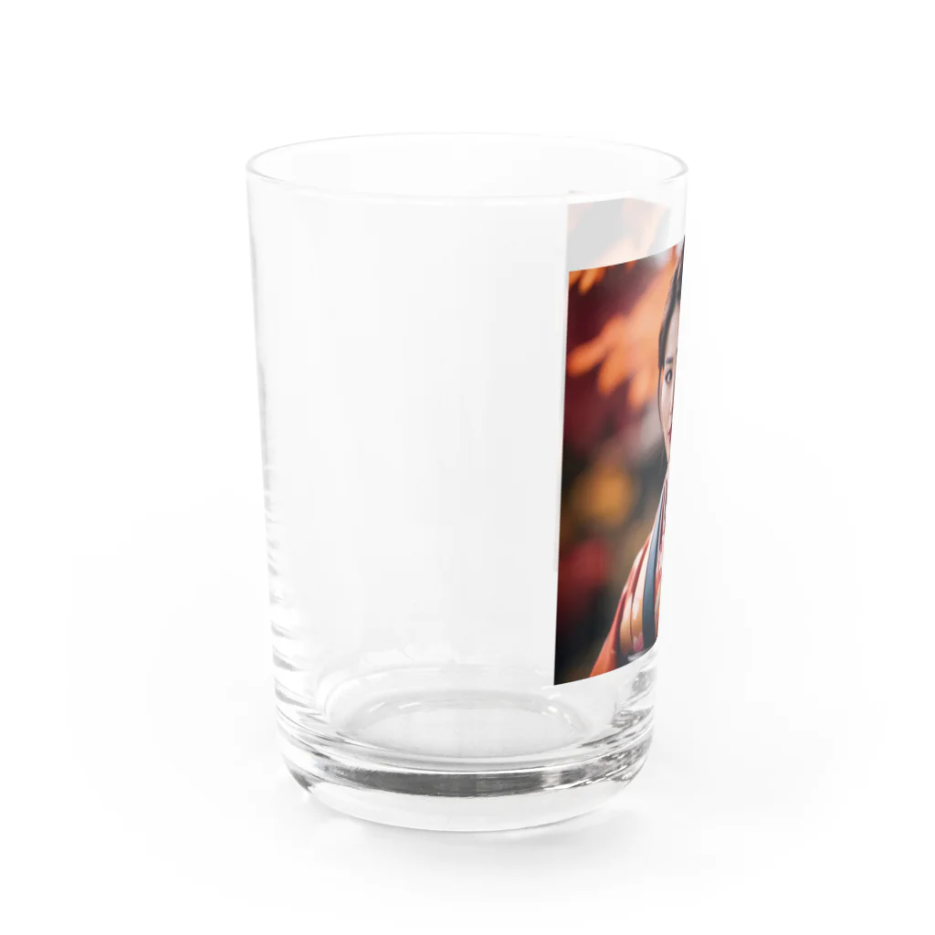 mari0909の【秋田の美しさを纏う凛とした着物姿】 Water Glass :left