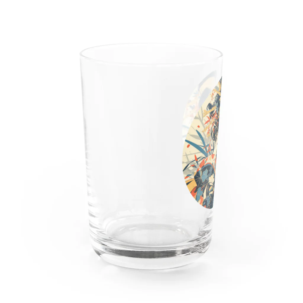 manyou-lab_Ukiyo-eの浮世絵 美人画 Ukiyoe beauty painting [UB-NIJI06-SR002-0007] Water Glass :left