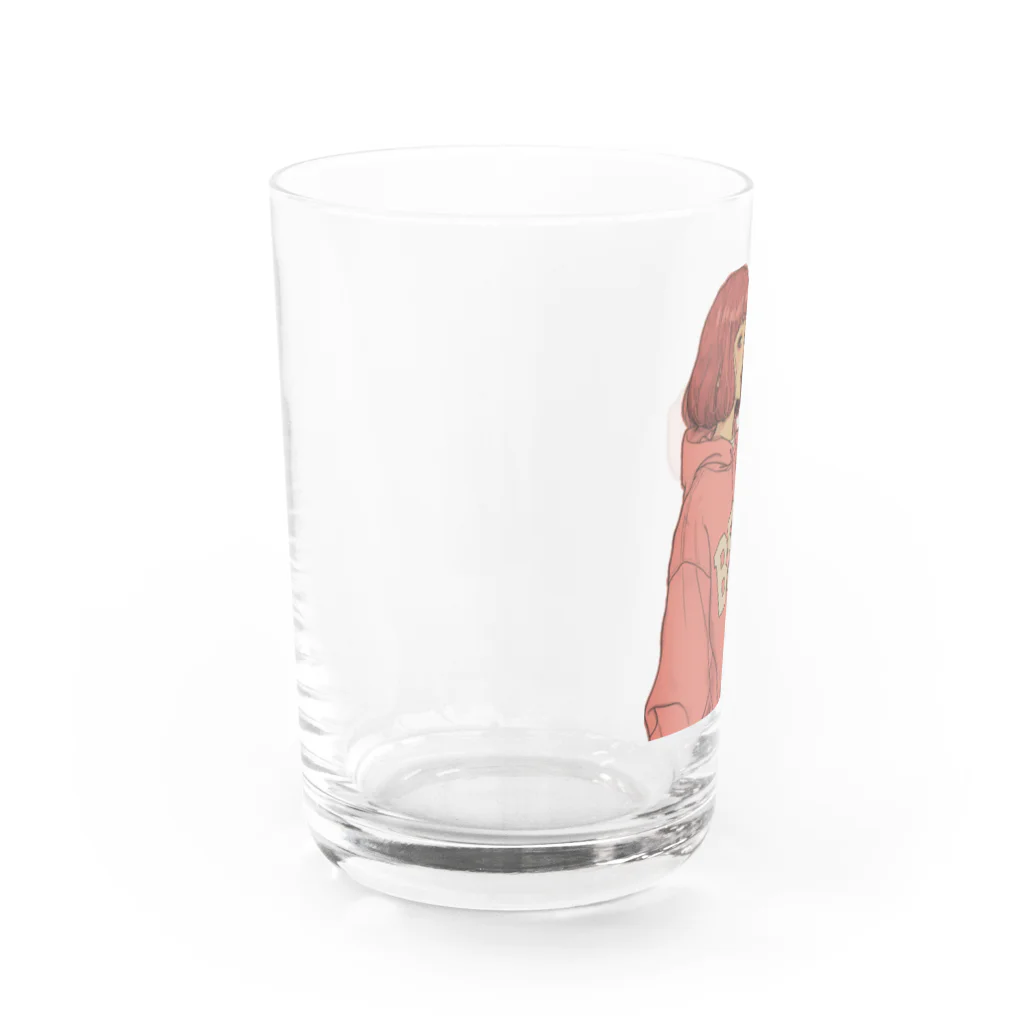 ビール姐さんのすももちゃん Water Glass :left