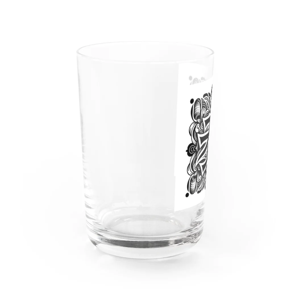 h-takujirouの梵字「クリーク」 Water Glass :left