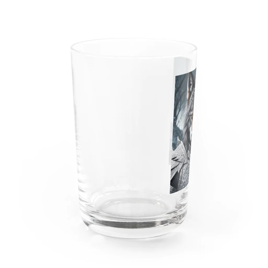 ZZRR12の月夜の守り手 - 狼の守護神 Water Glass :left
