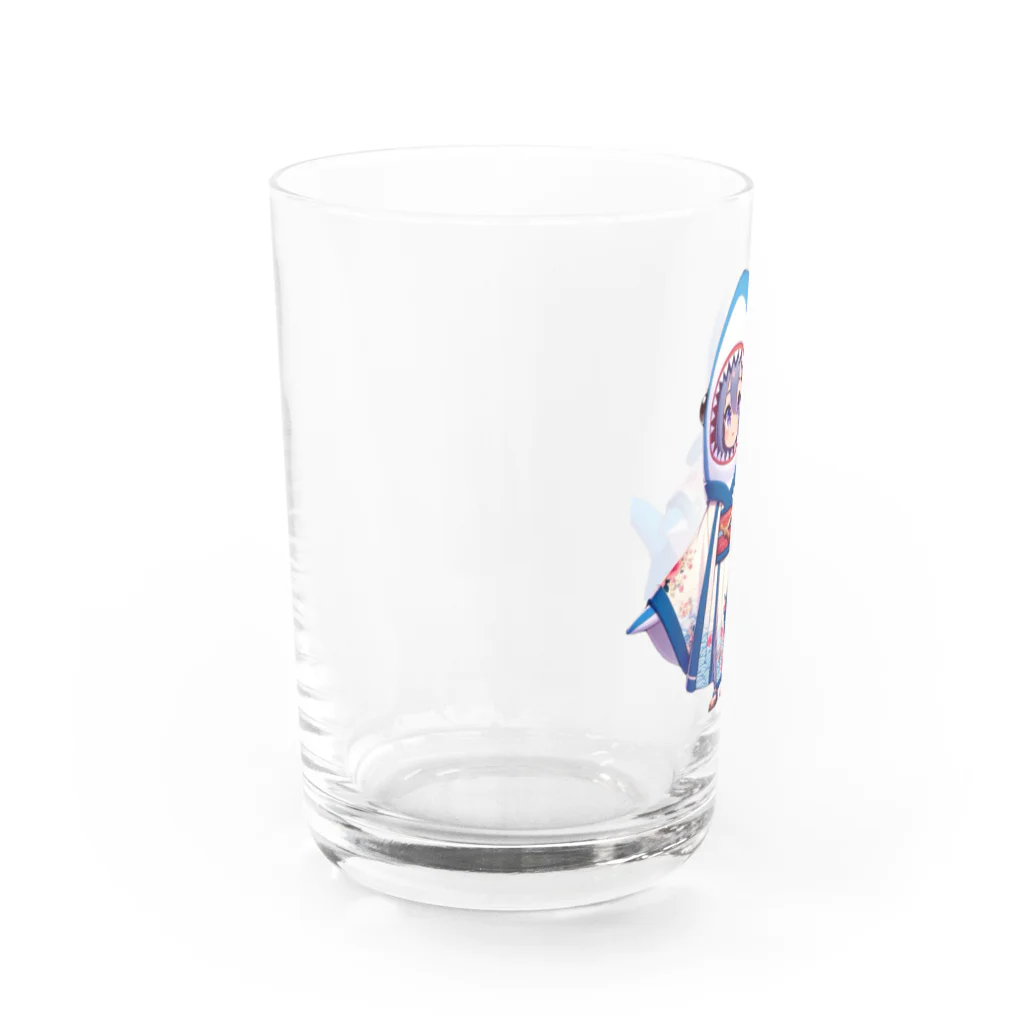 WING_0101の和風なサメちゃん Water Glass :left