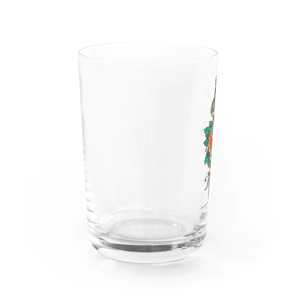 ファンシーTシャツ屋の蛇と薔薇のダガータトゥーデザイン Water Glass :left