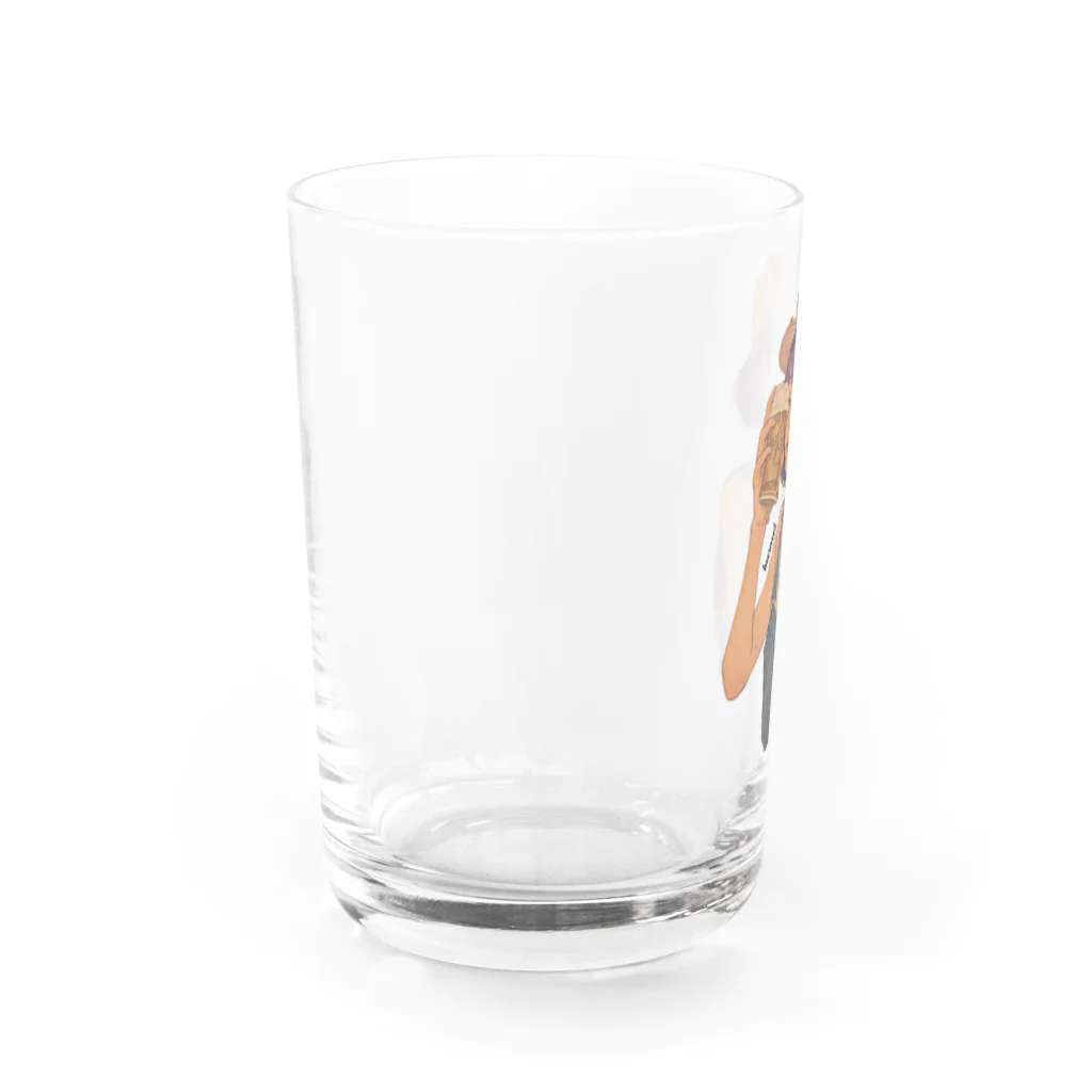 ビール姐さんの小麦ちゃん Water Glass :left