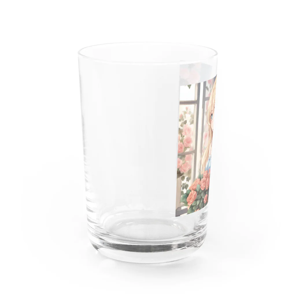 プリンゴブリンの花束バラ子さん Water Glass :left