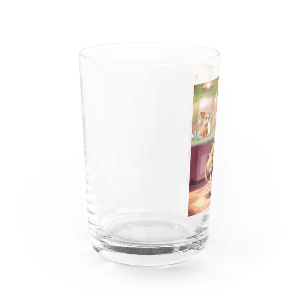 キャリーのトリミング前のチワワ Water Glass :left