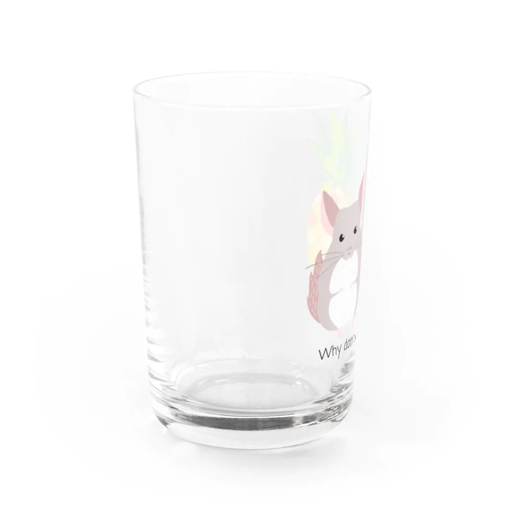 ツチノコーヒーのもふもふパイナポ Water Glass :left