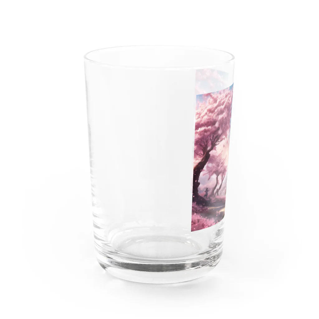 Y.Maeの舞い散る桜 Water Glass :left
