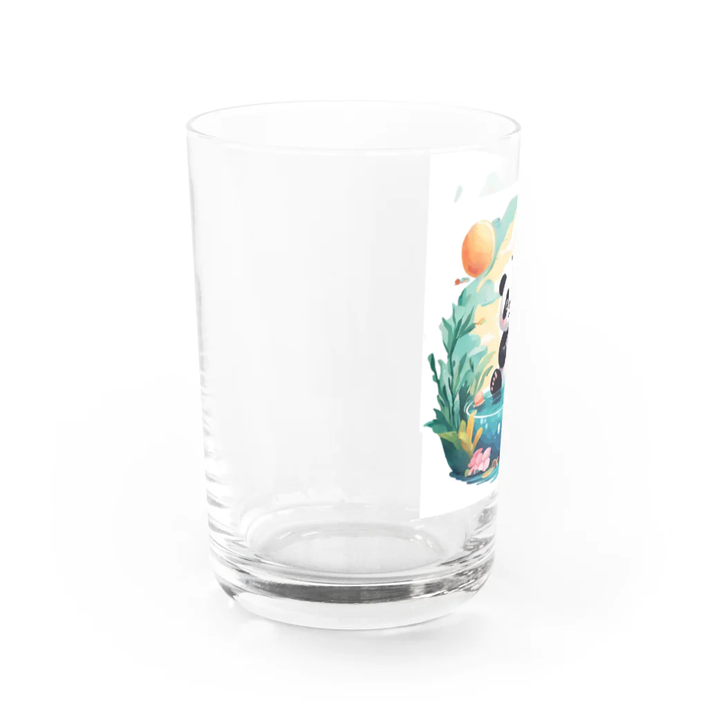 waterpandaの水辺のパンダ Water Glass :left