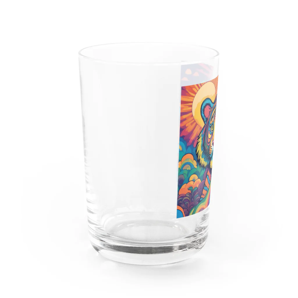 colorful-Nのカラフルなトラ Water Glass :left