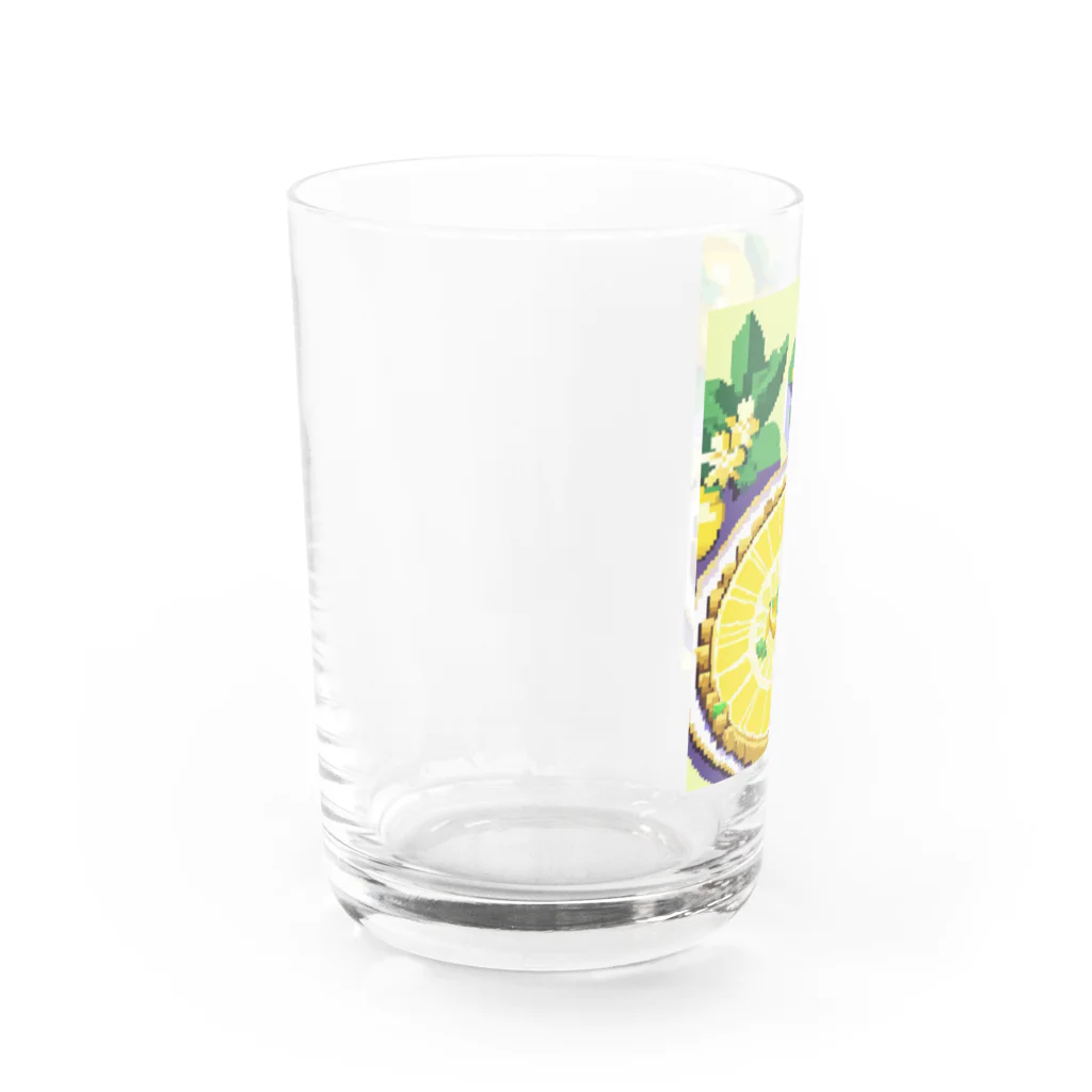 KZ_Graphicsの黄色いレモンタルトのような洋菓子 Water Glass :left