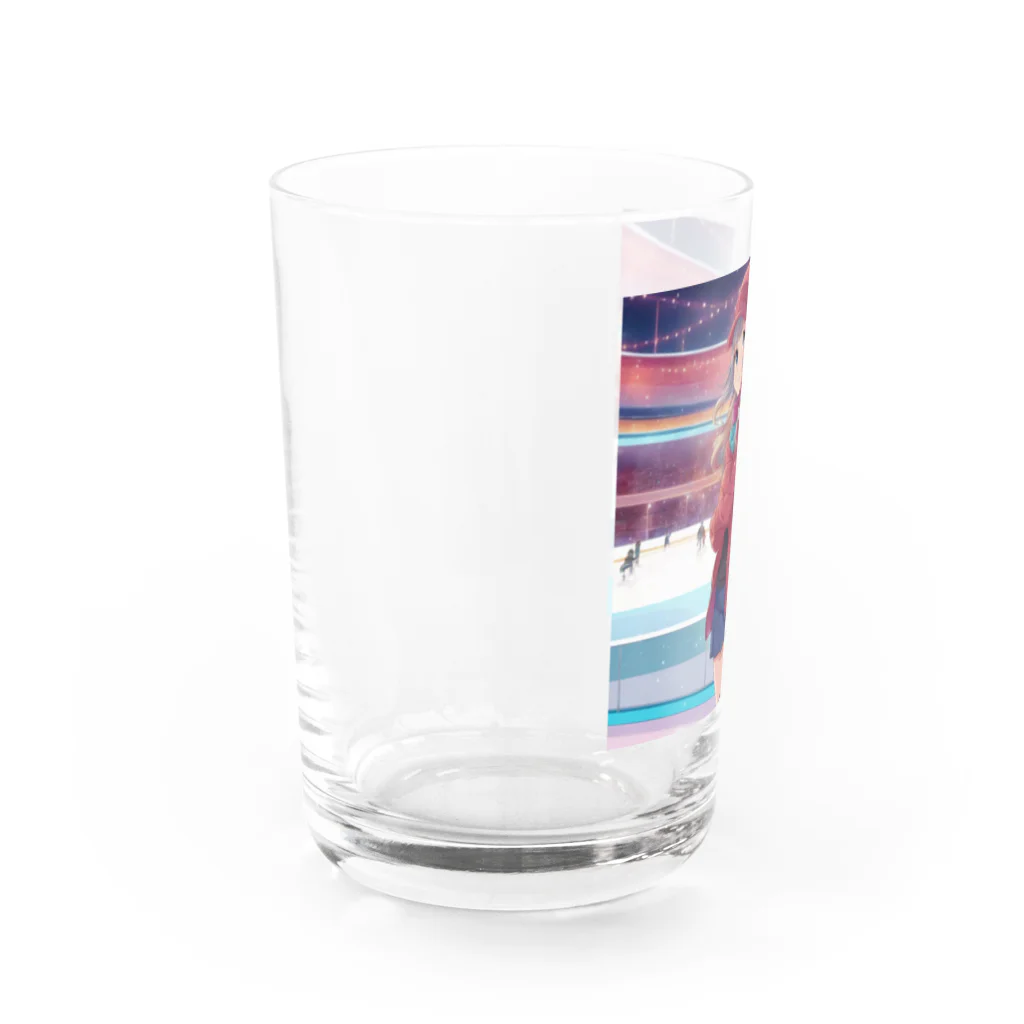 aoicanonのスケートをする女性 Water Glass :left