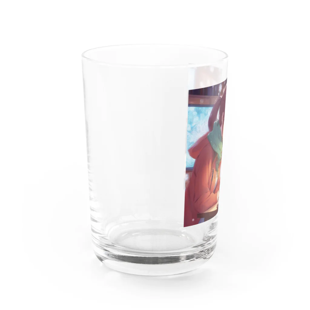 aoicanonの雪の結晶を研究する女性 Water Glass :left