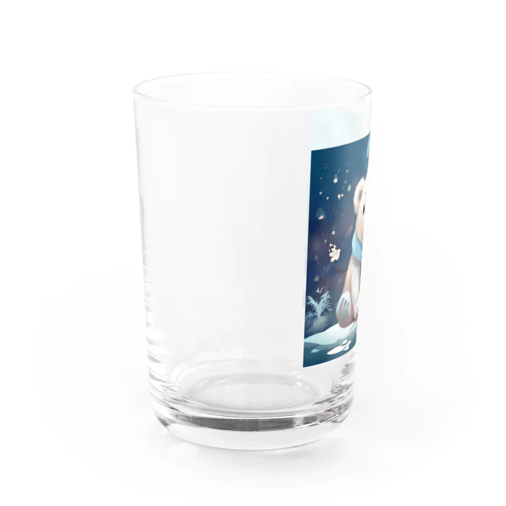 りんりんの可愛いシロクマちゃんショップ　かわいいよ！のしろくまちゃん Water Glass :left