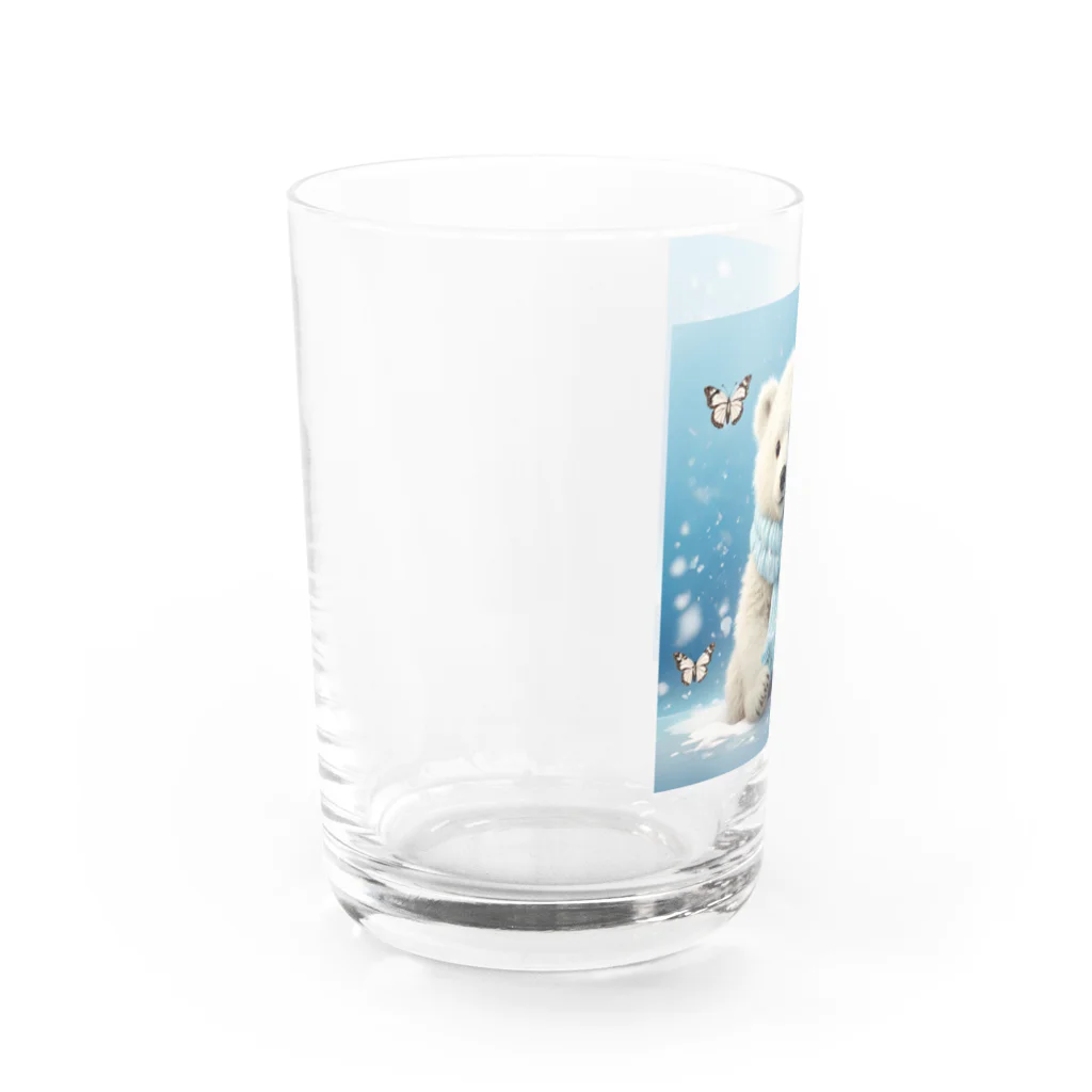 りんりんの可愛いシロクマちゃんショップ　かわいいよ！の白くま Water Glass :left