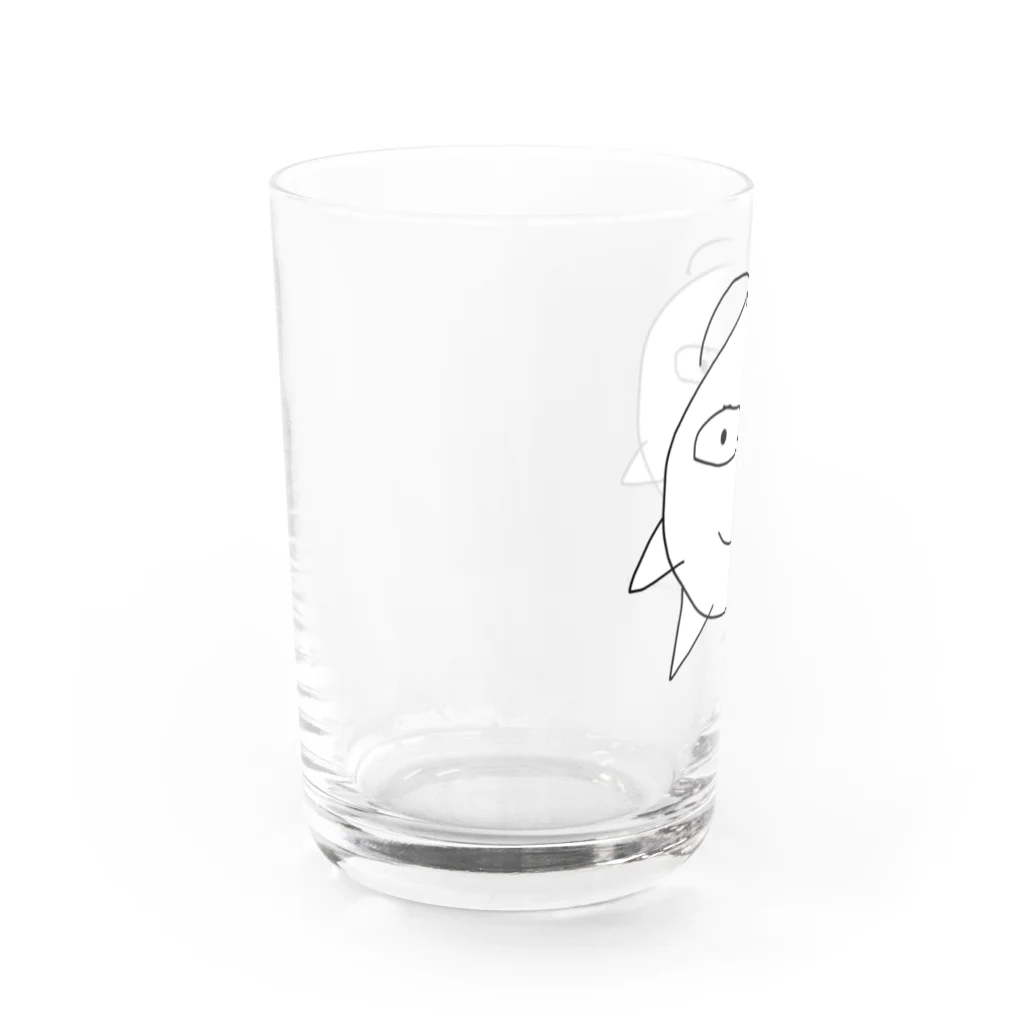 しゅんぎく🌱公式ショップ（SUZURI店）の©くり目ちゃんグッズ Water Glass :left