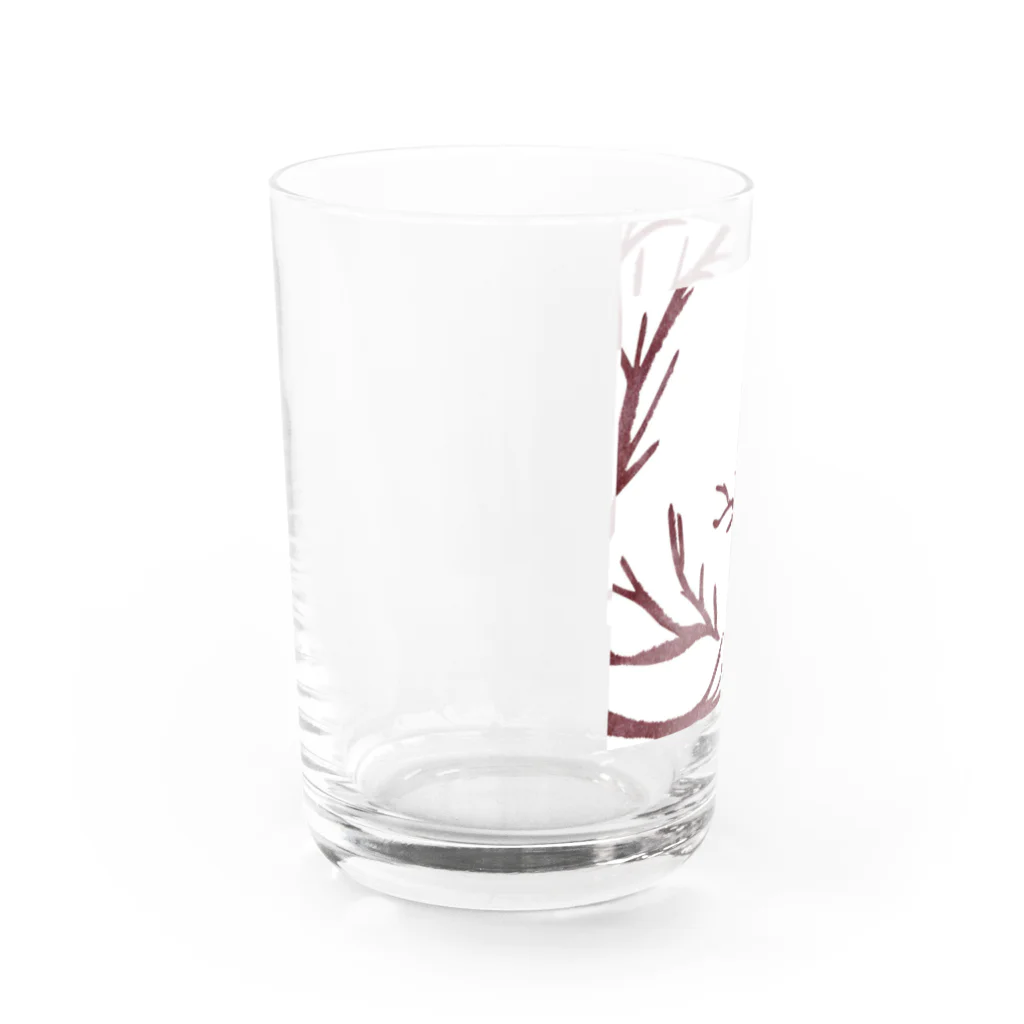 五木武利@楽して生きるの雪と雀 Water Glass :left