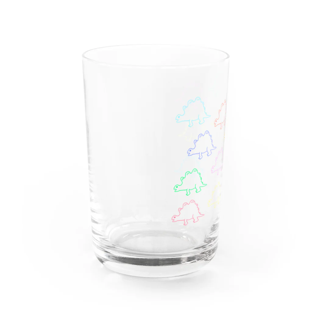 買い物屋さんの恐竜たち Water Glass :left