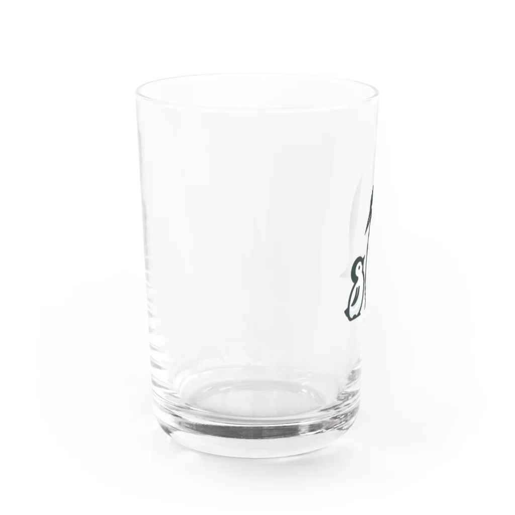 もふもふの森のペンギンのおやこ Water Glass :left