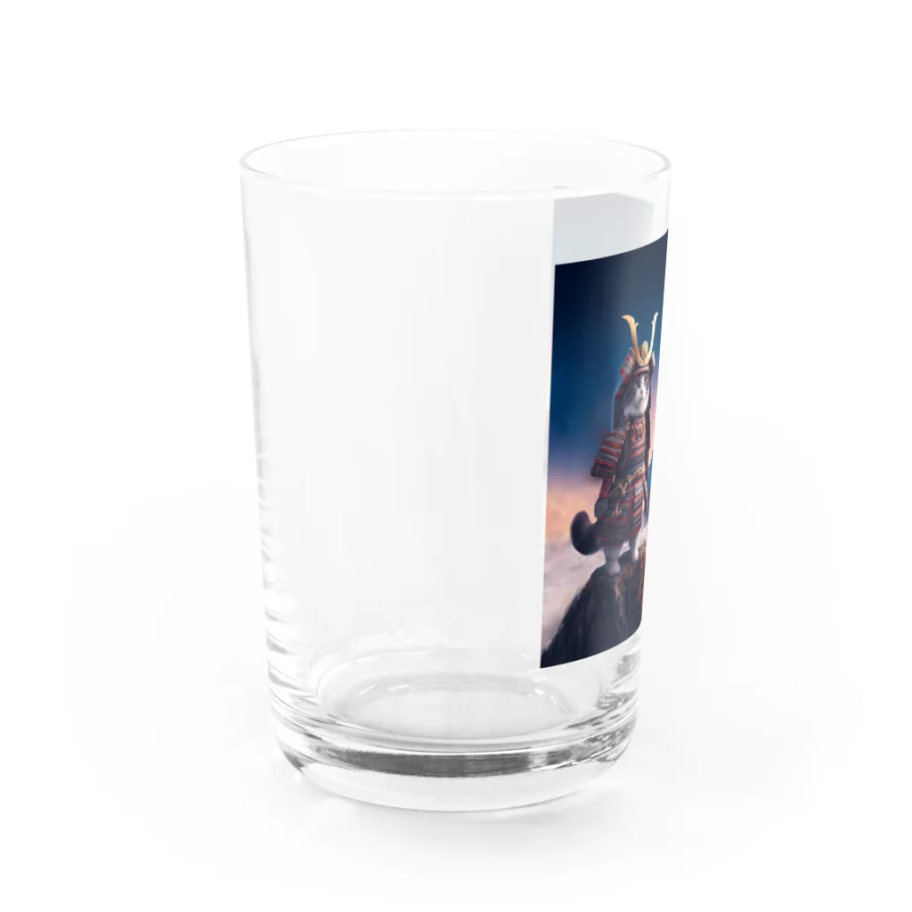 猫好き Japanの武士道ねこ Water Glass :left