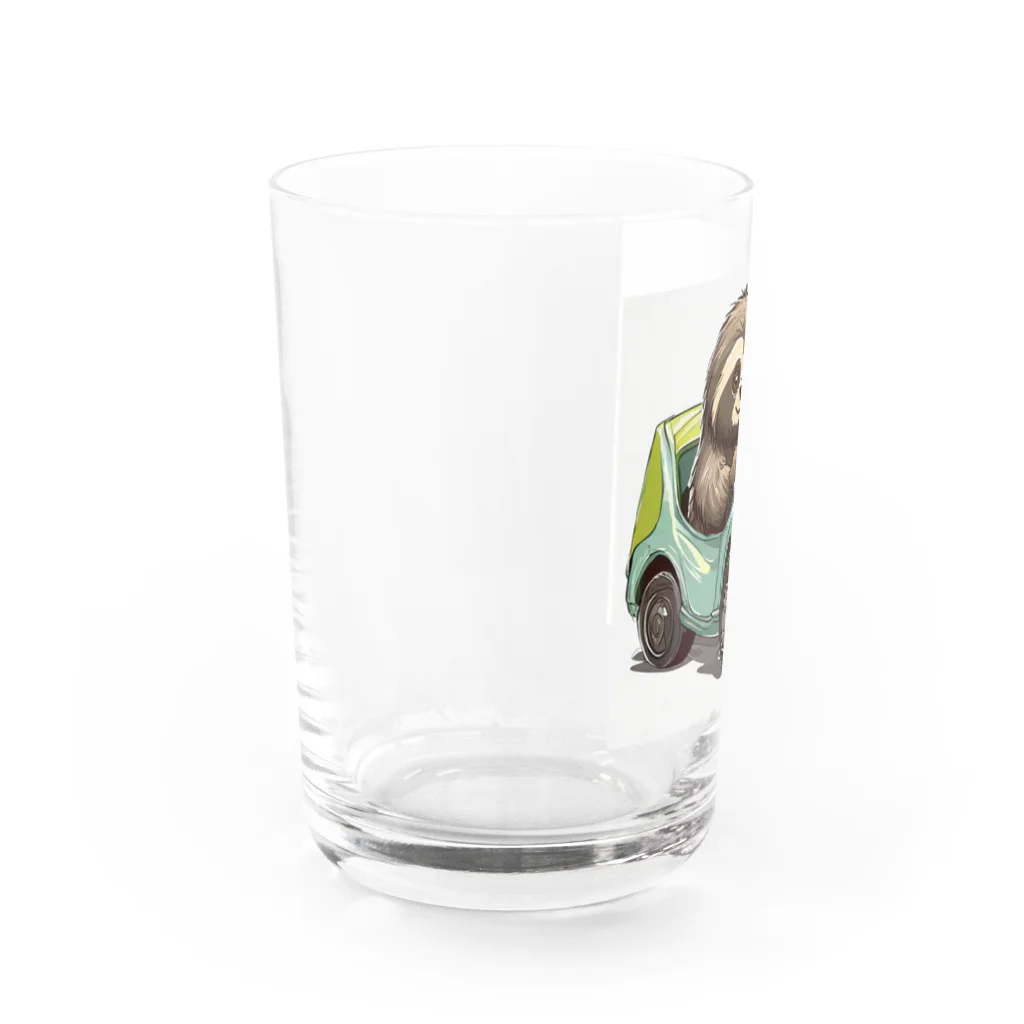 まるアニマル　のドライブナマケロくん Water Glass :left