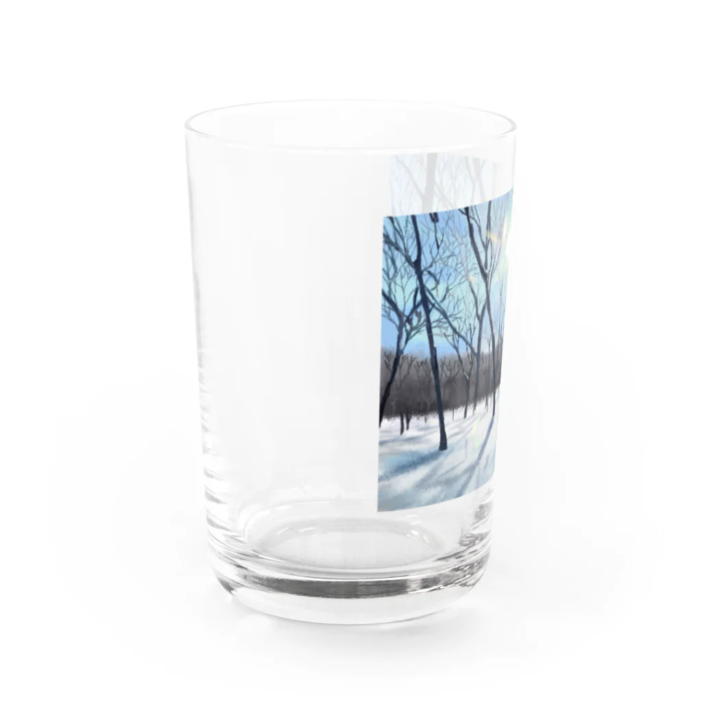 MOMODAMONの冬の雑木林 Water Glass :left