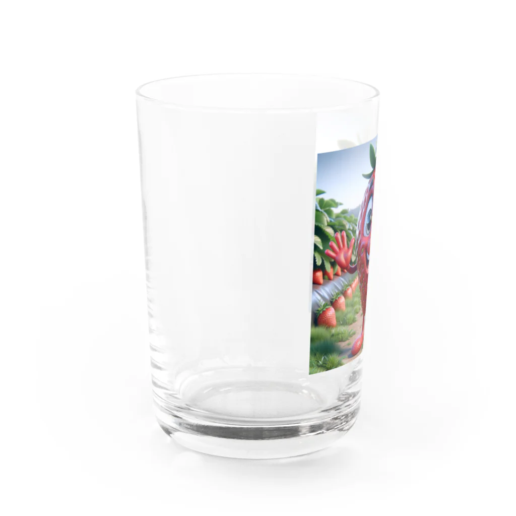 われらちきゅうかぞくのダディーベリーと子供たち Water Glass :left