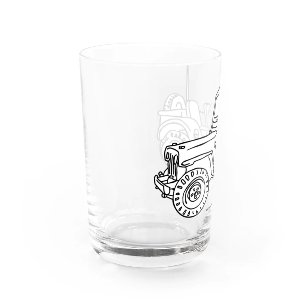 ファンシーTシャツ屋のJeep イラスト ライン画 Water Glass :left