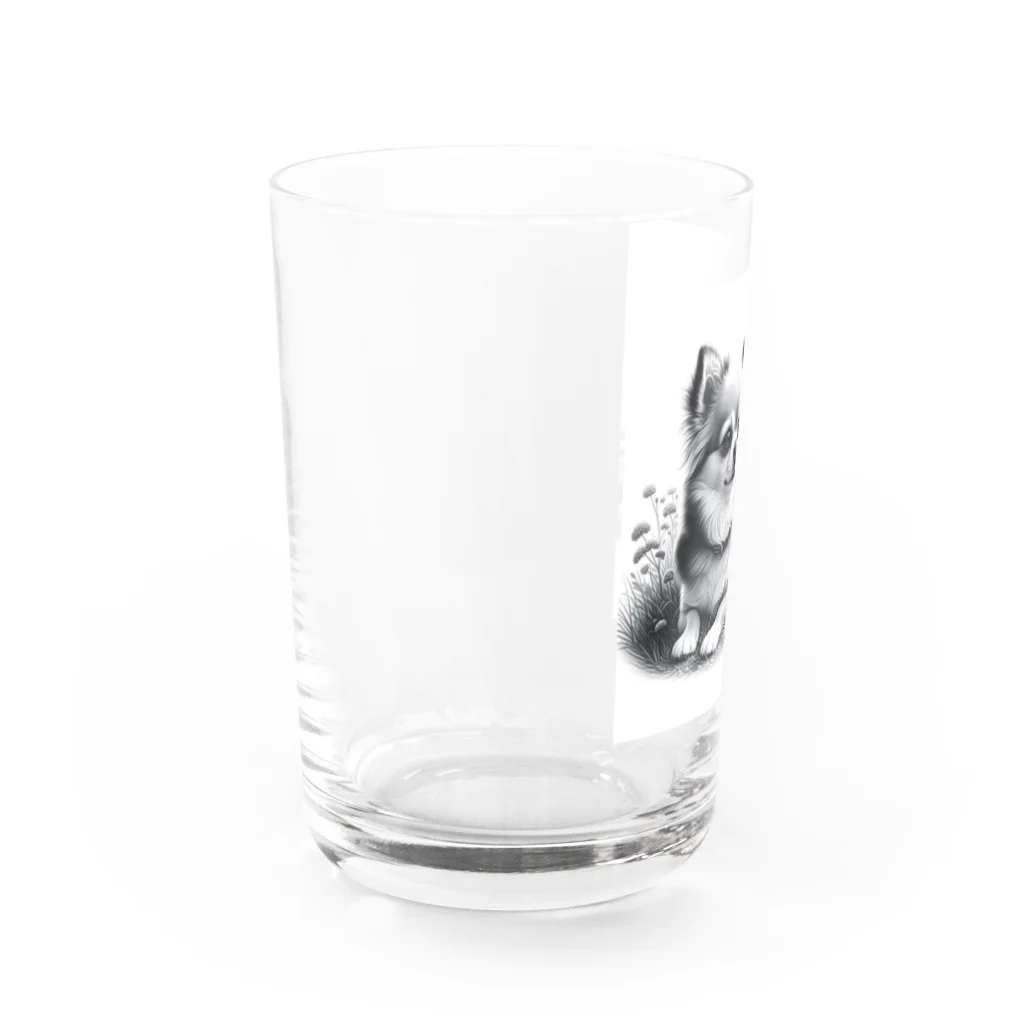 サボのドッグショップのチワポメ Water Glass :left