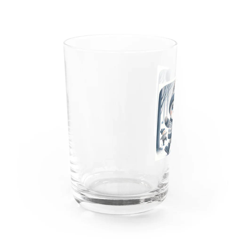 ナノ・ファンタジアの冬のうさぎくん Water Glass :left