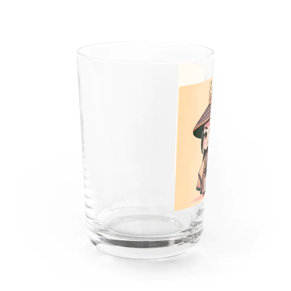 戦国時代マニアのデフォルメ足利義政君 Water Glass :left