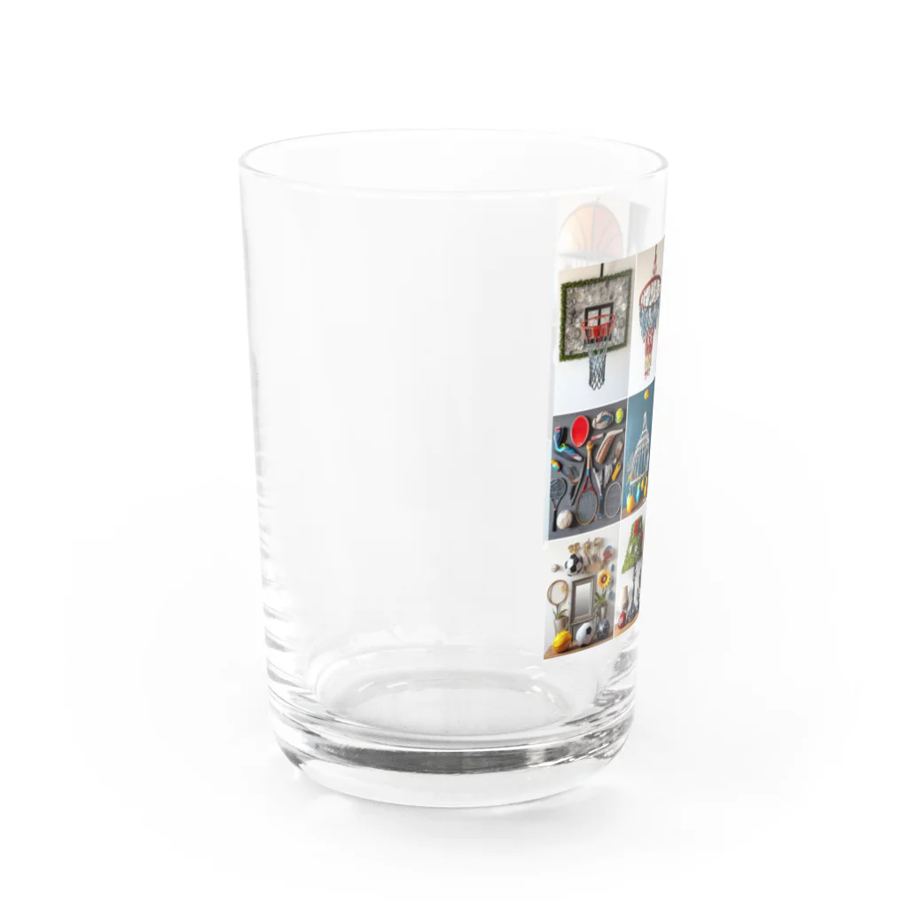 Kare-Raisuの色んなスポーツ　ボール　道具　おしゃれ Water Glass :left