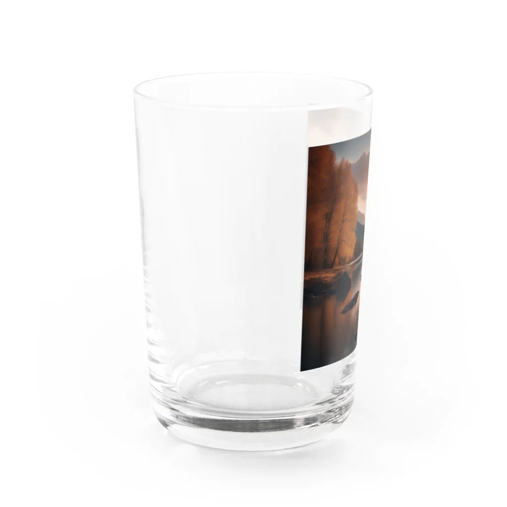 ryo-Tの釣りをする親子 Water Glass :left