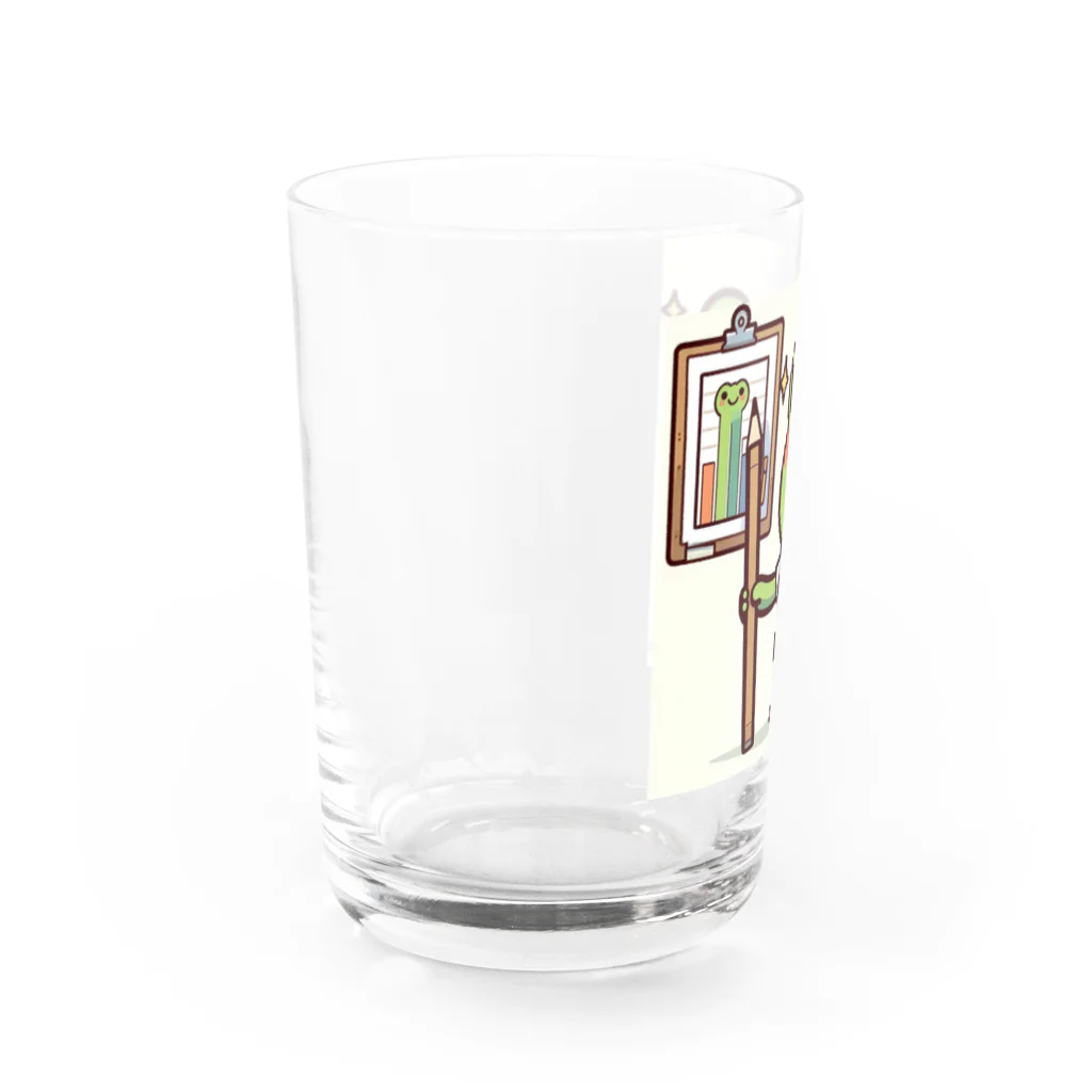 カエルグッズの営業カエル Water Glass :left