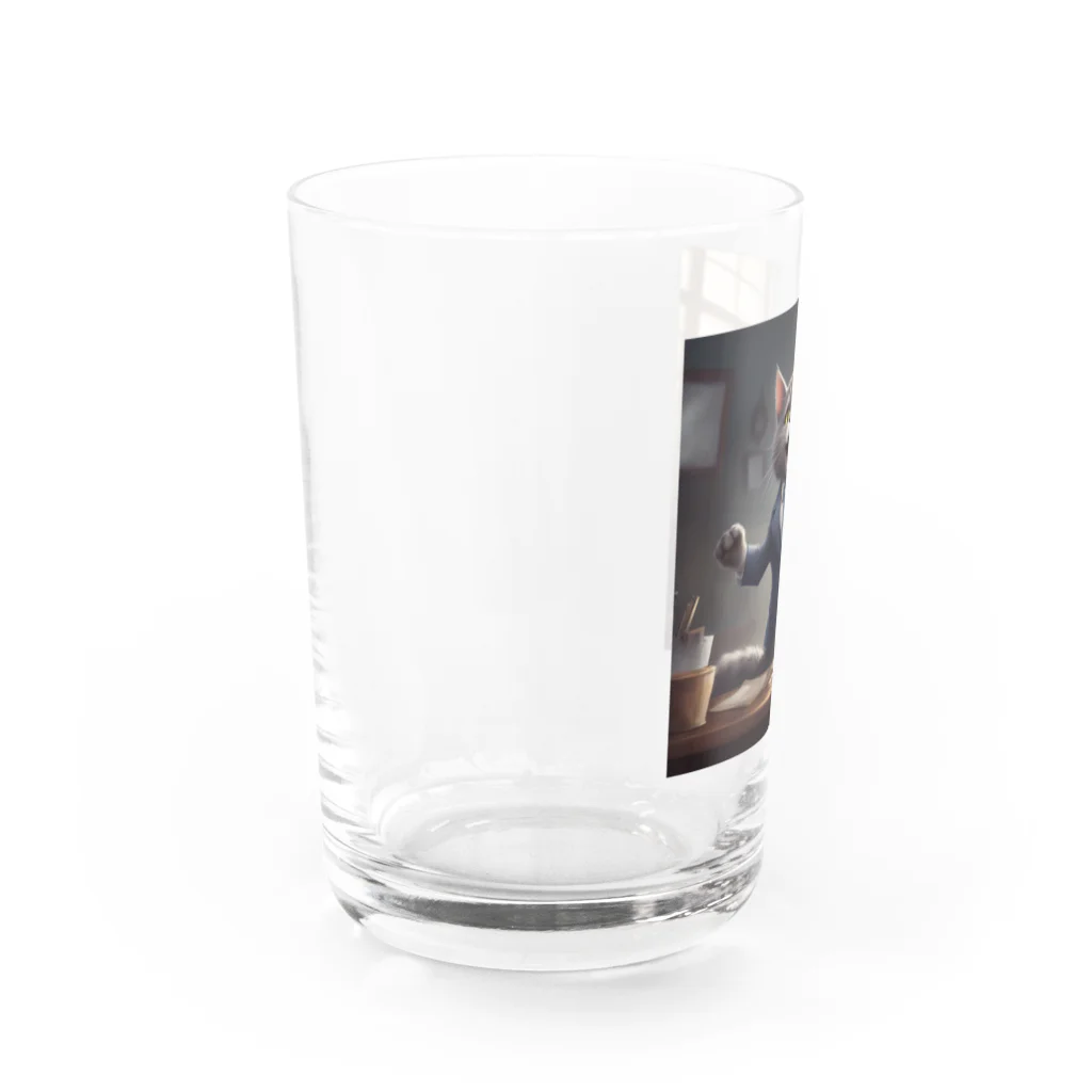 ネコ社長のネコ社長４代目 Water Glass :left