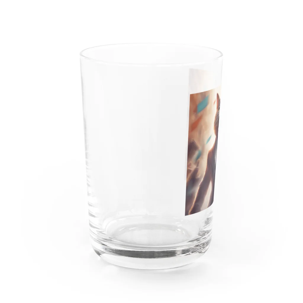 ネコ社長のネコ社長８代目 Water Glass :left