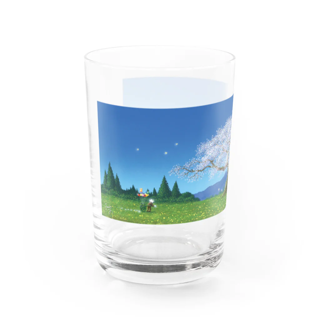 スターリィマンと幸せ暮らしアイテムの日本の四季の輝き〜春〜 グラス左面